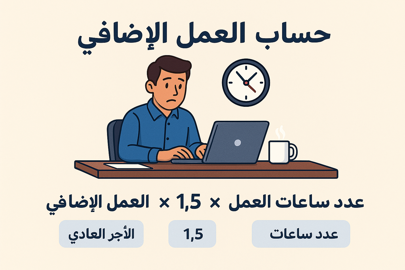 العمل الإضافي وحساب الأجر - دليل شامل للموظفين